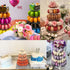 6 Tier Macaron Tower Stand for Wedding Birthday Party, Plastic Display Stand for Cupcake Cake