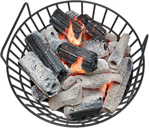 Charcoal Ash Basket for Large Big Green Egg Grill, Heavy Duty Porcelain Steel Fire Basket also Fits Kamado Joe Classic