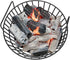 Charcoal Ash Basket for Large Big Green Egg Grill, Heavy Duty Porcelain Steel Fire Basket also Fits Kamado Joe Classic