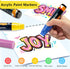 12 15MM Vibrant Colors Jumbo Acrylic Paint Markers, Graffiti Markers, Waterproof Jumbo Poster Markers for Canvas