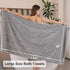 8 Set Sheet-2 Towels,2 Towels,4 Oliven Pcs Gray Cabana Stripe Bath Towel Oversize Bath Bathroom Hand Washcloths Soft