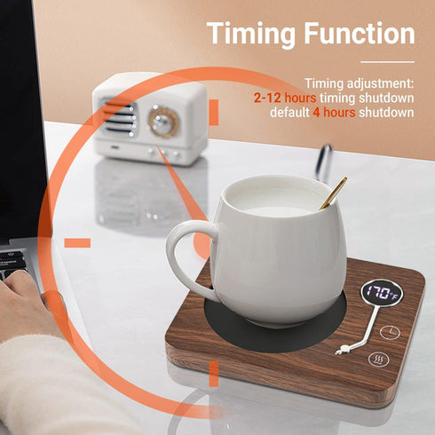 CEROBEAR Coffee Mug Warmer for Desk, 3 Temperature Control, Auto Shut Off for Coffee, Milk, Tea, Beverage