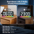 ALANAS 7" Snooze, Large Digital Alarm Clock with RGB Color Changing Night LightDual Alarms, USB Charging, Adjustable