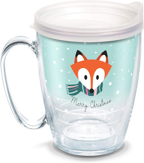 Tervis Christmas Holiday Fox Double Walled Insulated Tumbler Travel Cup, 16oz Mug, Made in USA