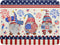 4th of July Drying Mat for Kitchen Counter, 18 x 24 in - Patriotic Gnomes Microfiber Dish Drainer Pad for Holiday Decor