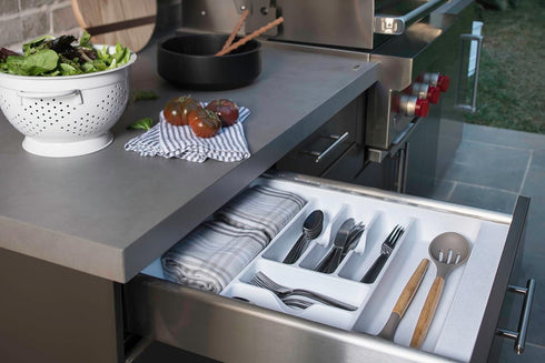 Rev-A-Shelf GCT-2W-52 Medium Glossy White Cutlery Tray Drawer Insert