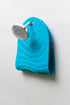 B11192 Boon RIPPLE Textured Non Slip Baby Bath Tub Mat with Hanging Hook and Drain Holes, Blue