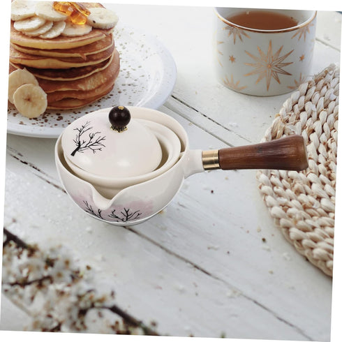 Vintage Kung Fu Teapot - Exquisite Traditional Flower Pattern Porcelain Tea Kettle, Classic Tea Infuser for Loose Tea,