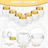 Suclain 50 Pcs 2 oz Honeycomb Plastic Jars with Gold Lids, Mini Honey Jars for Party Wedding Favors, DIY Gift