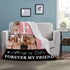 AOFUN 8 BFF Personalized Blanket with Photo and Pictures - Customized Gift for Best Friendship - Women Friends
