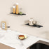 2 Pack 12" MKO Floating Shelves for Wall, Metal Wall Mounted Shelf for Bathroom, Bedroom, Living Room, Kitchen, Little