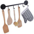 6 Hooks Magnetic Utensil Holder Rack, Organizer for Refrigerator, Metal Cabinet, Metal Stove, Grill, BBQ