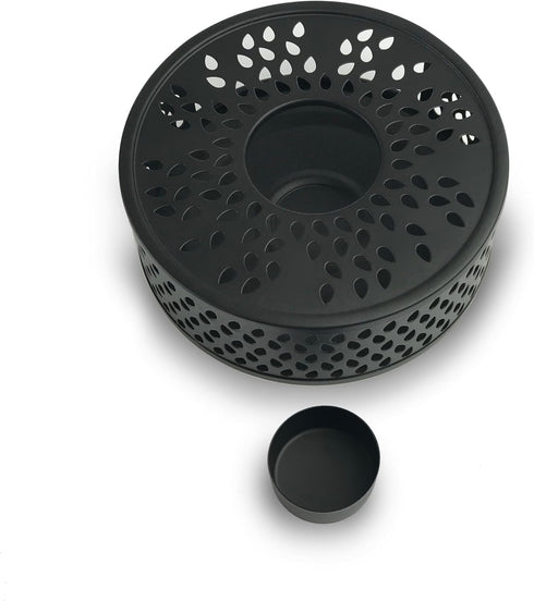 Creano Black Stainless Steel Tea Warmer with Tea Light Holder - Tea Cosy - Stable Not Rattling - Rechaud Suitable