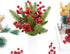 UWIOFF 20 8.3" Pcs Red Berry Stems, Holly Christmas Berries Stems for Christmas Tree Picks Decorations Crafts Holiday