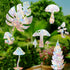 STICKERGURU 16 Pieces Mushroom and Leaf Window Clings - Anti-Collision Decals to Save Birds from Window Collisions