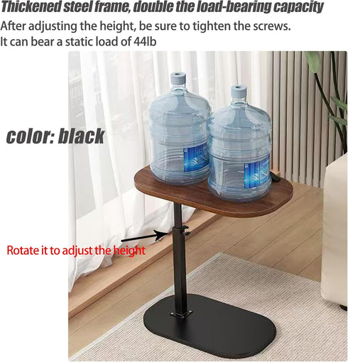 360 Pedestal Adjustable C Shaped End Tables for Small Spaces Side TableDesktop can Turn and The Height of The Sofa Side