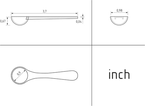 2.5g (5ml) Pack 5 1/2 Plastic Measuring Spoons of Mini Scoops for Protein Poweder, Baby Formula, Coffee, Protein