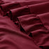 18x18 Inches, Set 2, KKJIAF Ruffle Pillow Cases Burgundy Square Ruffled Pillow Covers of Microfiber Wrinkle Resistant