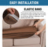 H.VERSAILTEX Velvet Stretch Individual Couch Cushion Cover, Plush Slipcover for Loveseat Sofa Cushion, Caramel