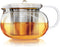Teabloom Kyoto 2-in-1 Tea Kettle/Tea Maker, Heatproof Glass Teapot with Removable Loose Tea Filter for Connoisseurs