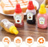 12 25ml Fantasyon Pcs Mini Ketchup Bottles for Bento Box Accessories Condiment Squeeze Bottles Plastic Sauce Container