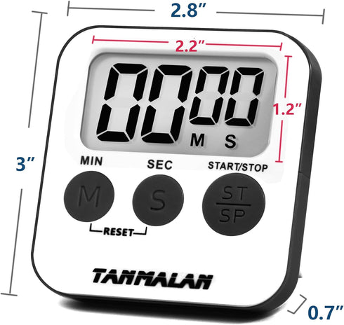 Kitchen Timer for Cooking, Loud Alarm and Large Display, Easy to Use for Kids and Teachers