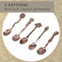 Vintage Royal Style Carved Coffee Spoon, 5PCS Antique Teaspoon Mini Tableware for Cafe Kitchen Dining Bar