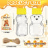 Funnymoom 96 Sets 2 oz 96 2 Plastic Honey Bear Bottle Bear Shape Clear Empty Honey Jar Tags Rolls Jute Rope Honey