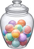 140-Ounce (7.5"(D) 10.5"(H)), Amazing Abby - Sugar Sugar - Plastic Candy Jar with Lid, Large Cookie Jar x Apothecary