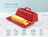Kook Ceramic Butter Dish with Lid, Red Butter Keeper for Countertop, Holds 1 Stick, Microwave and Dishwasher Safe