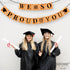 KatchOn We Are So Proud Of You Banner - 14 Feet, No DIY, Black Orange Grad Decorations