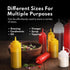 New Star Foodservice 26313 Plastic Squeeze Bottles, 12 oz, Red, Pack of 6