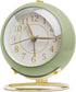 SHISEDECO Small Table Clock, Classic Non-Ticking Tabletop Alarm Clock with Backlight, Battery Operated Astronaut Desk