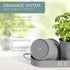 Set Set/3 Barnyard Designs Indoor Herb Garden Planter with Tray, Metal Windowsill Plant Pots with Drainage for Outdoor