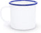 Crow Canyon Home Enamelware Mug, Vintage White/Blue, 12 Ounce (Single)