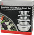 Chef Craft Select Prep Bowl Set with Lid, 75 qt, 1 qt, 1.5 qt and 2qt, Stainless Steel by Chef Craft