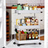 SPACEKEEPER Rolling Storage Cart, 3 Tier Bathroom Organizer with Wheels, Mobile Shelving Unit for Office Home