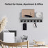 Key Holder Wall Mount - Entryway Key and Mail Holder with 7 Sturdy Hooks - Decorative Wall Shelf with Mounting Hardware