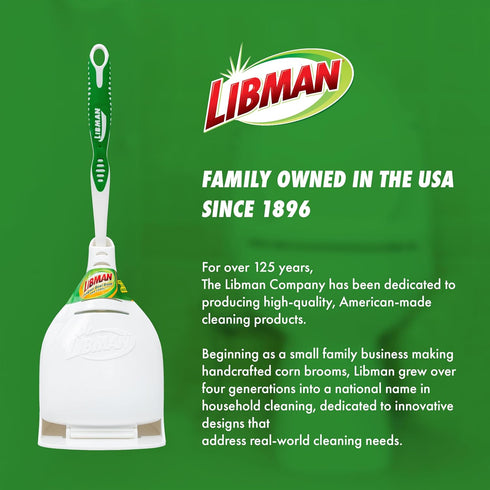 2 Pack Set, Libman Designer Bowl Brush and Caddy - - Toilet Brush and Holder Non-Scratch, Bathroom Brush, Hygenic Caddy