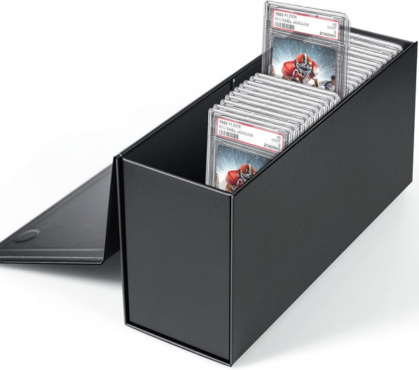 PSA Graded Card Storage Box - 1 Pack Toploader Holder Container for Graded Cards