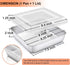 TeamFar Square Cake Pan with Lid(1 Pan & 1 Lid), 8 Inch Square Baking Pan Stainless Steel Cake Brownie Pan with Lid For Meal Prep Storage Transporting Food, Healthy & Sturdy, Dishwasher Safe