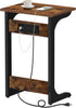 2 V1TB01BB044 TUTOTAK C Shaped End Table with Charging Station, Side Table, Couch Table for Small Spaces, Tv Tray Table