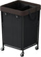 Chrislley 160L Laundry Hamper with Wheels, 2 Section Large Laundry Basket with