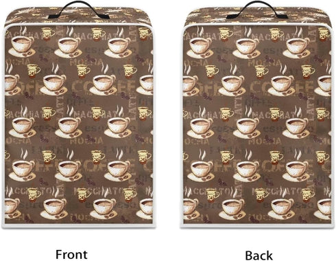Coffee Maker Cover with Durable Handle Coffee Print Stand Mixer Cover Compatible with Kitchen Aid Mixer Kitchen Appliance Dustproof Covers Fit Most Small Kitchen Appliance by XXQGOMG