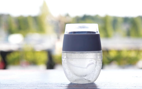 Host Wine Freeze Cooling Cups - Grey, Set of 2