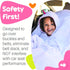 Birdy Boutique Kids Car Seat Poncho – Reversible Warm and Cozy Blanket, Safe to Use Over Seat Belts, Easy on Easy Off,