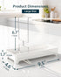 Caumic 304 Countertop Plastic Sink Caddy, Rustproof Sponge Holder for Kitchen Sink with Stainless-Steel Brush Holder