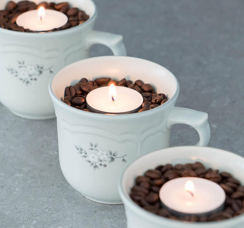 Stonebriar Bulk 50 Pack Unscented Smokeless Long Tea Light Candles, 8 Hour Extended Burn Time, White, 50 Count