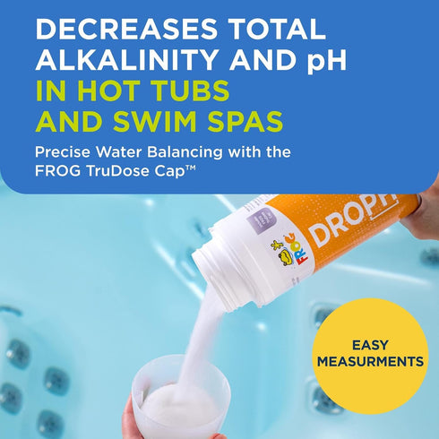 3 lb 1 Pack FROG DropH pH and Total Alkalinity Decreaser for Hot Tubs and Swim Spas - Bottle with TruDose Measuring Cap