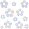 Small Flower Window Clings, Anti Collision Window Decals, Static Cling Stickers for Bird Strikes, Rainbow Design